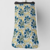 フローラブルーフラワーズリリーバレーリピーター ゴルフヘッドカバー (回転90)