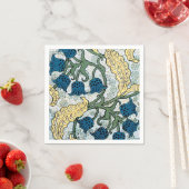 フローラブルーフラワーズリリーバレーリピーター スタンダードカクテルナプキン (インサイチュ)