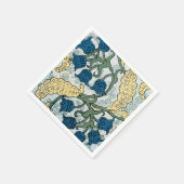 フローラブルーフラワーズリリーバレーリピーター スタンダードカクテルナプキン (角)