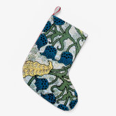 フローラブルーフラワーズリリーバレーリピーター スモールクリスマスストッキング (正面 (吊り時))