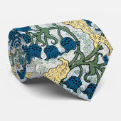 フローラブルーフラワーズリリーバレーリピーター ネクタイ (ロール)