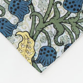 フローラブルーフラワーズリリーバレーリピーター フリースブランケット (角)