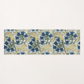 フローラブルーフラワーズリリーバレーリピーター ヨガマット (正面(横))