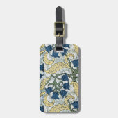 フローラブルーフラワーズリリーバレーリピーター ラゲッジタグ (正面縦)