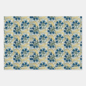フローラブルーフラワーズリリーバレーリピーター ラッピングペーパーシート (正面2)