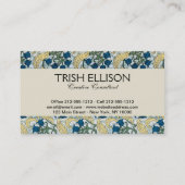 フローラブルーフラワーズリリーバレーリピーター 名刺 (裏面)