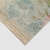 フローラブルーフランスのピンクヴィンテージエフェメラデクページ 薄葉紙 (詳細)