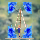 フローラブルーブライダルシャワー標識 アクリルサイン (ニュートラル)