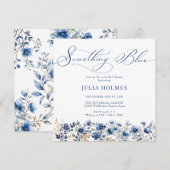 フローラブルーブライダルシャワー 招待状 (正面/裏面)