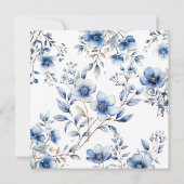 フローラブルーブライダルシャワー 招待状 (裏面)