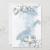 フローラブルーブライダルシャワー 招待状 (裏面)