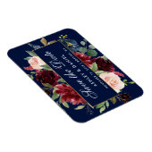 フローラブルーブルゴーニュ金ゴールド保存日 マグネット (右側)