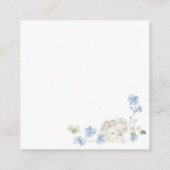 フローラブルーベビーエンジェルクロスバプテスマ エンクロージャーカード (裏面)