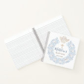 フローラブルーベビーエンジェルクロスバプテスマ ノートブック (内部)