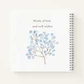 フローラブルーベビーエンジェルクロスバプテスマ ノートブック (裏面)