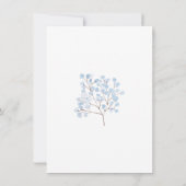 フローラブルーベビーエンジェルクロスバプテスマ 招待状 (裏面)