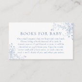 フローラブルーベビーシャワーブックベビー エンクロージャーカード (正面)