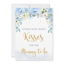 フローラブルーベビーシャワー推測いくつのキスゲーム