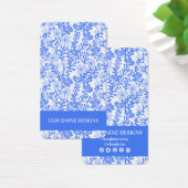 フローラブルーホワイトイヤリングジュエリー表示カード (デスク)