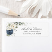 フローラブルーホワイトグリーナリー差出人住所ラベル ラベル (インサイチュ)