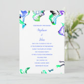 フローラブルーホワイト春サマーボホ結婚ズ 招待状 (スタンド正面)