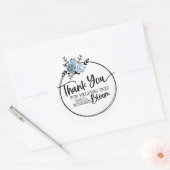 フローラブルーミニマリスト小規模企業 ラウンドシール (封筒)