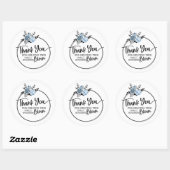 フローラブルーミニマリスト小規模企業 ラウンドシール (シート)