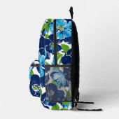 フローラブルーモダンとグリーンモノグラム プリントバックパック (右)