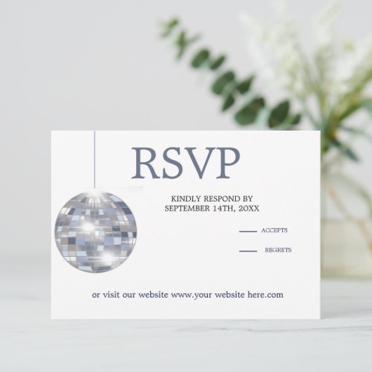 フローラブルーユーカリプトゥスエレガントな結婚式 出欠カード (スタンド正面)