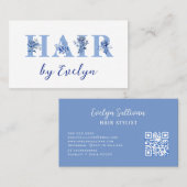 フローラブルーレターヘア名刺 名刺 (正面/裏面)