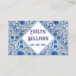フローラブルー地中海のタイル名刺 名刺