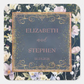 フローラブルー庭園の結婚式 スクエアシール (正面)