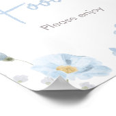 フローラブルー春ベビーイン開花ベビーシャワー食品 ポスター (角)