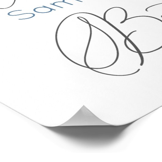 フローラブルー男の赤ちゃんバプティスポスター ポスター (角)