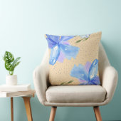 フローラブルー装飾用クッション クッション (椅子)