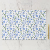 フローラブルー誕生日シャワー紙ランチョンマット ペーパーパッド (インサイチュ)