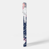 フローラブルー赤面ピンクシルバーグリッター名 Case-Mate iPhoneケース (裏面 / 左)