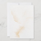 フローラブルー金ゴールドボホ結婚ズ 招待状 (裏面)