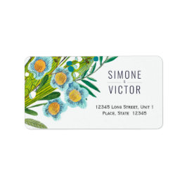 フローラブルー&グリーンリリー・オブ結婚バレー ラベル