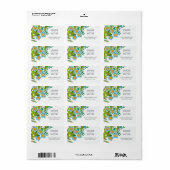 フローラブルー&グリーンリリー・オブ結婚バレー ラベル (フルシート)