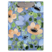 フローラブルー,サンゴ,かわいらしグリーンウォーター色 クリップボード (正面)