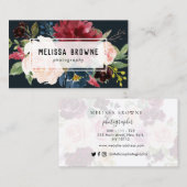 フローラブルー·バーグーニスタイリッシュング写真 名刺 (正面/裏面)