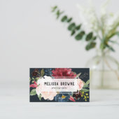 フローラブルー·バーグーニスタイリッシュング写真 名刺 (スタンド正面)