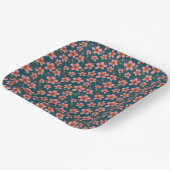 フローラブルー、ピンク、オレンジ ペーパープレート (傾斜あり)