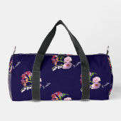 フローラブルーw /名前プリントカットソーバッグ ダッフルバッグ (裏面)