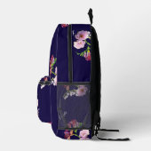 フローラブルーw /名前プリントカットソーバッグ プリントバックパック (右)