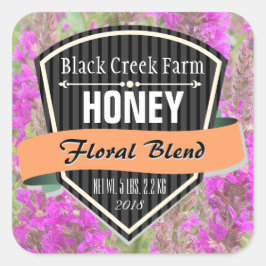 フローラブレンドパーソナライズされたハニージャー スクエアシール