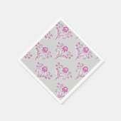 フローラブロックプリント。 スタンダードカクテルナプキン (角)