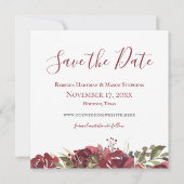 フローラブロックモノグラムブルゴーニュフローラ数々の写真 セーブザデート (裏面)