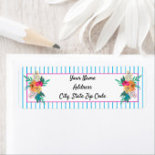 フローラブークアンドズストライプ差出人住所ラベル ラベル (インサイチュ)